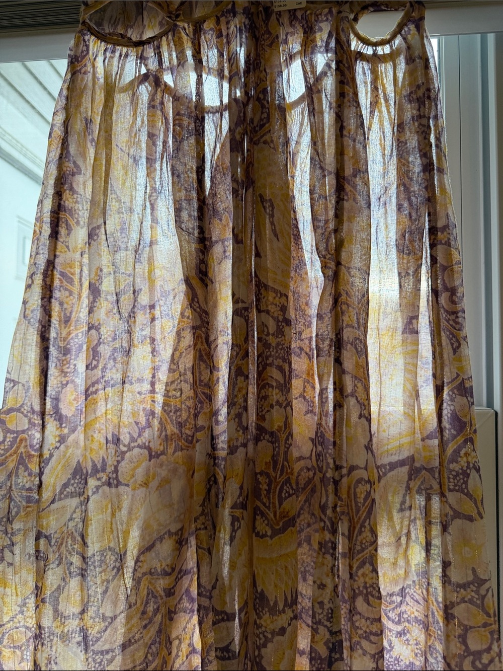 Anthropologie Strappy Yellow and Purple Floral Maxi Dress - Picture 8 of 8